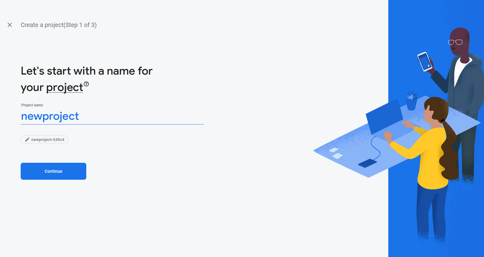 Creat a new Firebase project create a new Firebase project