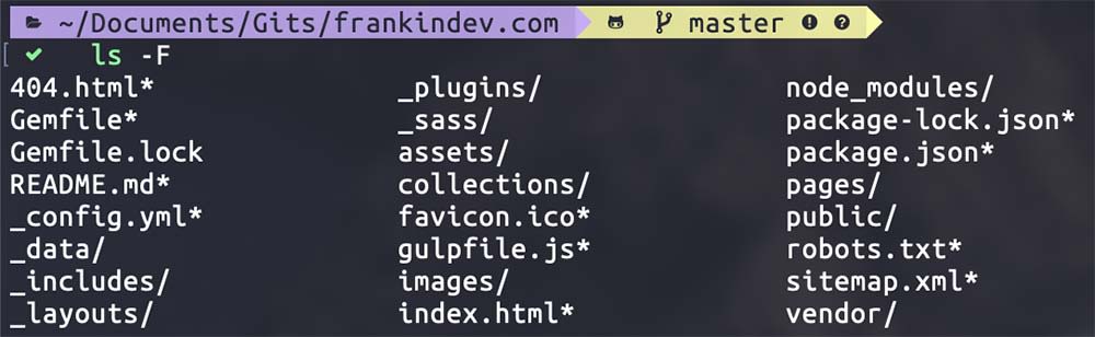 ls -F 区分文件和目录,以 / 结束的为目录